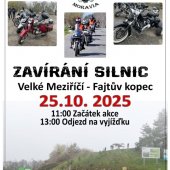 Zavírání silnic 2025