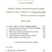Zvěřinové hody 16. až 19. 10. 2025 - jídelní lístek