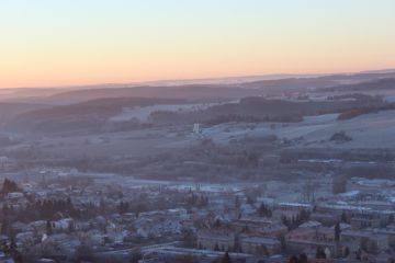 Schneeberg z rozhledny na Fajtově kopci